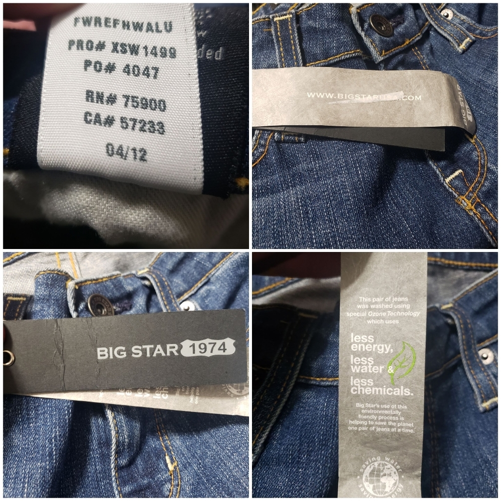 Big Star 1974 NWT Sz 26R Remy Boot Low Rise Jeans - Picture 16 of 16